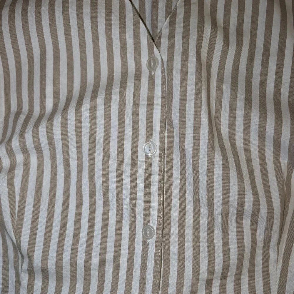 NWT Rafaella Cropped Tie Button Vest Top Size 10 Stripes Minimalist Blouse - Picture 6 of 6
